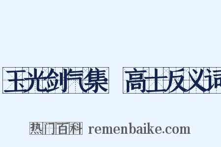 玉光剑气集·高士反义词是什么意思的图片